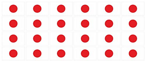 INDIGOS UG - Mini Aufkleber Set - Pack glatt - 33x20mm - selbstklebender Sticker - Japan - Flagge - Banner - Standarte fürs Auto, Büro, zu Hause und die Schule - 24 Stück - für Auto, Laptop