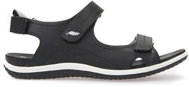 Geox Femme D Sandal Vega A Sandales, Black, 40 EU
