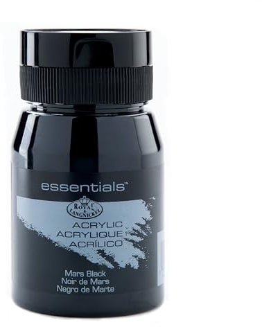 Royal & Langnickel RAA-5120 Essentials 500ml Acrylic Paint - Mars Black