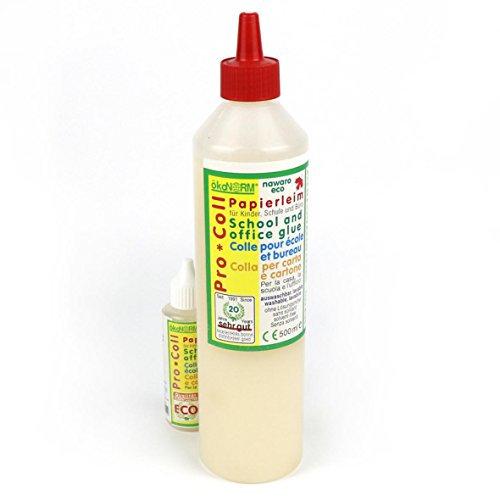 ökoNORM Pro Coll 500ml | natürlicher Papierleim für Kinder, Schule und Büro
