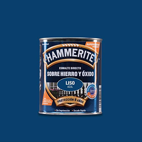 Hammerite Esmalte Metálico Liso Brillante, Azul, 750 ml (Paquete de 1)