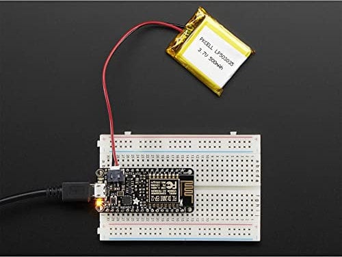 Adafruit Feather Huzzah ESP6288 All in One WLAN Development Board mit integriertem USB- und Akku-Ladegerät - Schwarz