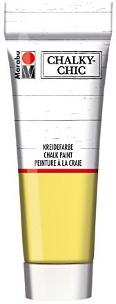 Marabu 02610050113 - Chalky Chic vanille 100 ml, super deckende, matte Kreidefarbe auf Wasserbasis, cremig, zum Rollen, Streichen und Tupfen auf Holz, Metall und Kunststoff, Used Look Effekt