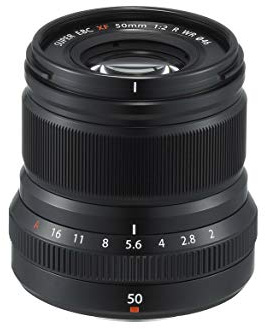 Fujifilm XF50 mm F2 R Weather Resistant Lens, Black