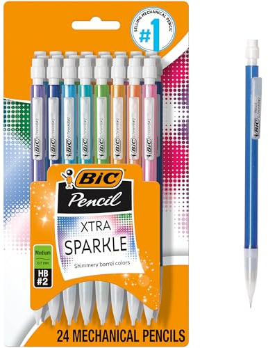 Bic Extra Sparkle Mechanical Pencils 2, Multi-Colour