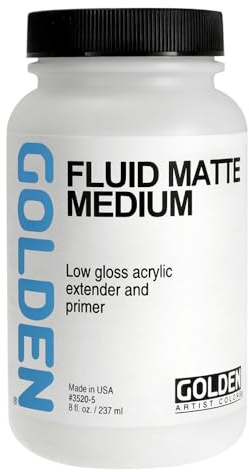GOLDEN Fluid Matte Medium, 8 fl. oz. Bottle