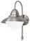 EGLO Außen-Wandlampe Sidney, 1 flammige Außenleuchte, Sensor-Wandleuchte aus Edelstahl, Glas: Weiß, opal-matt, Silber, E27 Fassung, inkl. Bewegungsmelder, IP44