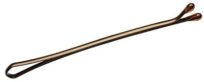 Sabrina - Forcella con estremità arrotondate per uso professionale (500 g / 51 mm), design piatto, colore marrone