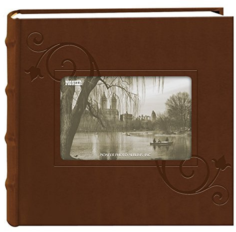 Pioneer geprägt Blumenmuster Rahmen-Cover Foto Album, braun (10,2 x 15,2 cm)