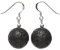 Ohrringe Ohrhänger aus echter Lava & 925 Silber schwarz Lavaohrringe Ohrschmuck für Damen