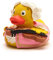 Canard de Bain Mozart en rose + étiquette