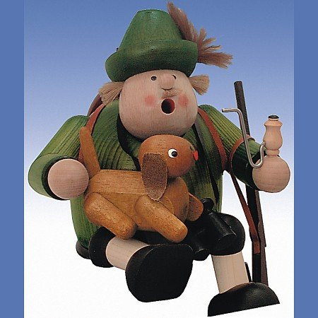 KWO Räuchermann Erzgebirge Kantenhocker Förster 17cm