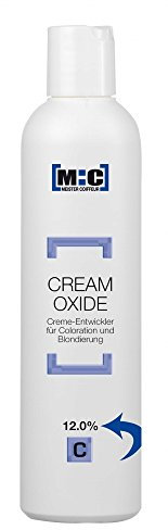 M:C Meister Coiffeur Creme Oxidant 12 % – starker Entwickler für professionelle Colorationen & Blondierungen – intensive Aufhellung – cremige Textur – für alle Markenprodukte, 60 ml