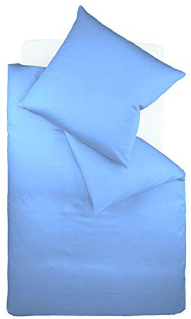 Fleuresse Colours Bettwäsche, Uni-Mako-Satin, himmelblau, 200 x 220 cm