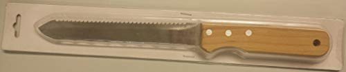 Dämmstoffmesser rostfrei 200 mm mit welligem Schliff mit Holzheft speziell für Mineral- und Dämmstoffe