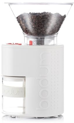 Bodum Bistro Electric Burr Coffee Grinder, White by Bodum