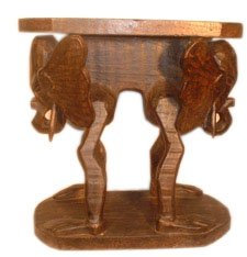 Unbekannt Hocker Doppel Elefant Blumenpodest