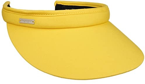 Seeberger Azalee Visor Baumwolle Baumwollvisor Sonnenvisor Sonnenschutz Blendschutz Strandvisor Sonnenvisor Damenvisor (One Size - gelb)