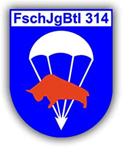 Aufkleber/Sticker FschJgBtl 314 Wappen Emblem Fallschirmjäger Brigade 7x6cm A769