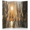 Feeby Paravent Sonnenuntergang 145x180 cm 4 Teilig Modern Design beidseitig Raumteiler Wandschirme Foto Trennwand Raumtrenner Sichtschutz Spanische Wand auf Leinwand Bedruckt Gold Orange