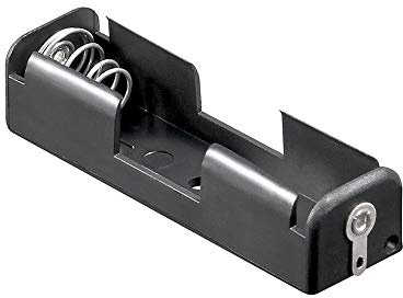Goobay 11489 1x AA (Mignon) Batteriehalter, Lötfahne (U), Schwarz,