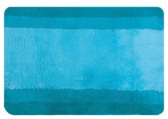 Spirella Badematte | kuscheliger Hochflor | Rutschfester Badvorleger | viele Größen | waschbar 40° | 120x70 cm | Türkis