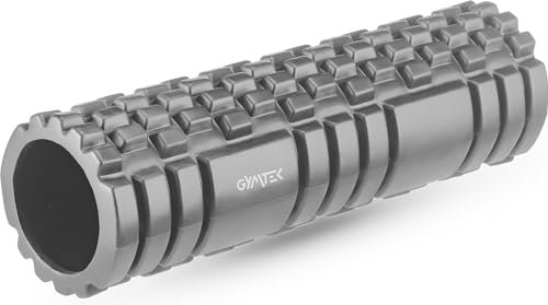 Gymtek® Faszienrolle Schaumstoffrolle - 45x13 - EVA Fitnessrolle, Massageroller (Grau)