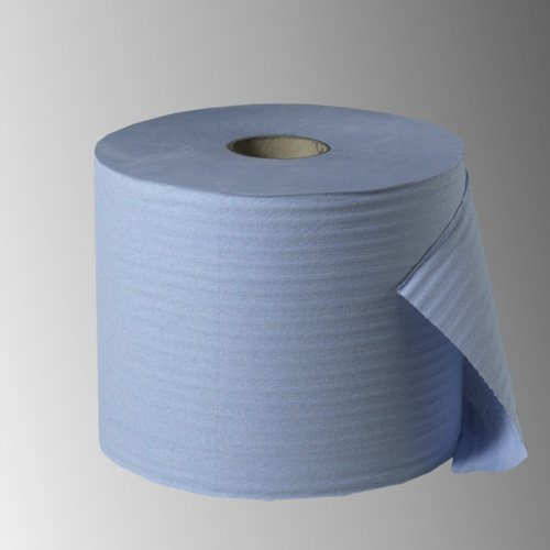 2 Putzrollen, 2-lagig 380 m x 22 cm blau , 1000 Abrisse - je Rolle