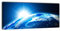wandmotiv24 Leinwandbild Panorama Nr. 199 Sunrise Earth 100x40cm, Keilrahmenbild, Bild auf Leinwand, Weltall Erde Space
