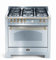 Lofra RSG96MFTE/CI Cuisinière Acier inoxydable Gaz A - Fours et cuisinières (Cuisinière, Acier inoxydable, Rotatif, Devant, Gaz, Au milieu)