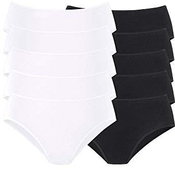Goin Damen Jazzpants Slips von | 10 Stück (36/38, bunt (5X schwarz | 5 x weiß))