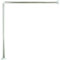 MSV, Barre tringle pour rideau de douche d'angle à fixer en Inox, support plafond & anneaux rideaux inclus, Adapté à tous les Rideaux, Montage Mural, 80x80cm Blanc