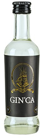 GIN´CA - Peruvian Dry Gin, 40% vol, Premium Gin aus Peru, MINI-Flasche 50ml