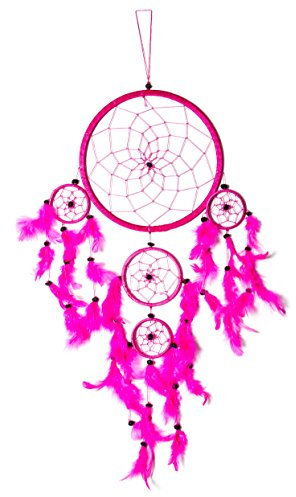 Dreamcatcher Traumfänger Dream Catcher Traum Gute Träume Kinder Deko Dreamcatchers Ca 70cm x 21cm Pink