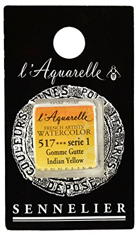 SENNELIER Aquarellfarbe für französische Künstler, Halbschale, indisches Gelb S1