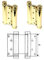 2x Stahl 75mm Messing Cover Pendeltürband Pendeltürscharnier Schwingtür Tür Scharnier