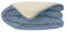 Poyet Motte Waschbare Bettdecke mit festem Bezug - 140x200 cm - Petrolblau/Mastixbeige