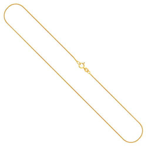 EDELIND Goldkette, Schlangenkette Gelbgold 585/14 K, Länge 42 cm, Breite 0.8 mm, Gewicht ca. 2.2 g., NEU