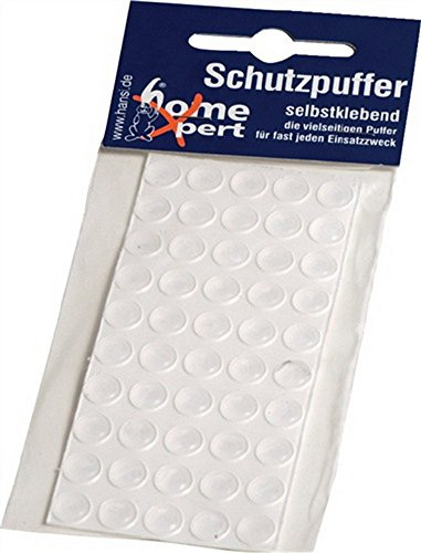 Türanschlagdämpfer Kunststoff klar , Ø : 8 mm, Ausführung : Tafel à 50 St.