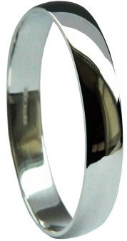 Trauring Platin 3 mm 3,3 g, D-Form, Gr. 48-57