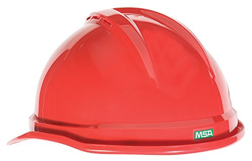 MSA Sicherheit 10034022 V-gard 500 belüftet Stil Schutzkappe mit FAS Trac 4-Punkt-Ratschenverstellung, rot
