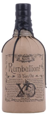 Rumbullion! XO 15 Year Old, 50cl - 46.2 Percent ABV Spiced Rum with Cinnamon, Orange and Sweet Vanilla Notes - Hand-Crafted Caribbean Rum Blended and Bottled in the UK