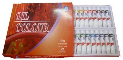 Memory Professional Artists Oil Paint Set, 24 Colours in 12ml Aluminium Tubes, Retail Packed
