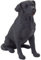 Sandicast Small Size Black Labrador Retriever Sculpture - Sitting