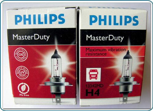 H4 Philips MasterDuty 24 V Truck & Bus Glühbirnen (Paar)