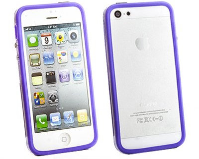 iPhone 5 / 5s Bumper, Hülle Cover Ultra Slim Case [Silikon TPU Rahmen] Stoßfeste Handyhülle für Apple iPhone Se Schutzhülle Seitenschutz [Lila]