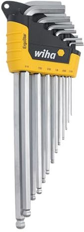 Wiha 66988 13 Piece ErgoStar Ball End Hex L-Key Set Inch