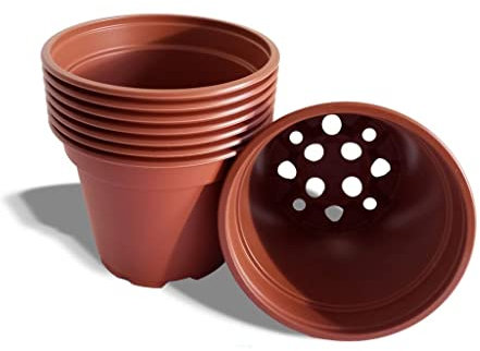 Elixir Gardens 13cm / 1 Litre Quality Thermoformed Seed Starting Seedling Plant Pot Terracotta Recycled Plastic Plant Pots x 500…