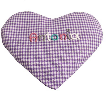 Baby Körnerkissen mit Namen Wärmekissen für Babys Kleinkinder Rapskissen mit Namen Körnerkissen Personalisiertes Kissen zum wärmen, Farbe:lila