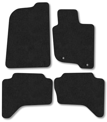 Mitsubishi L200 (2006-2015) Carpet Car Mats | Black Edge Trim Tailored Fit Floor Mats Full Coverage Protection Accessories Easy Clean Anti Slip Made in the UK